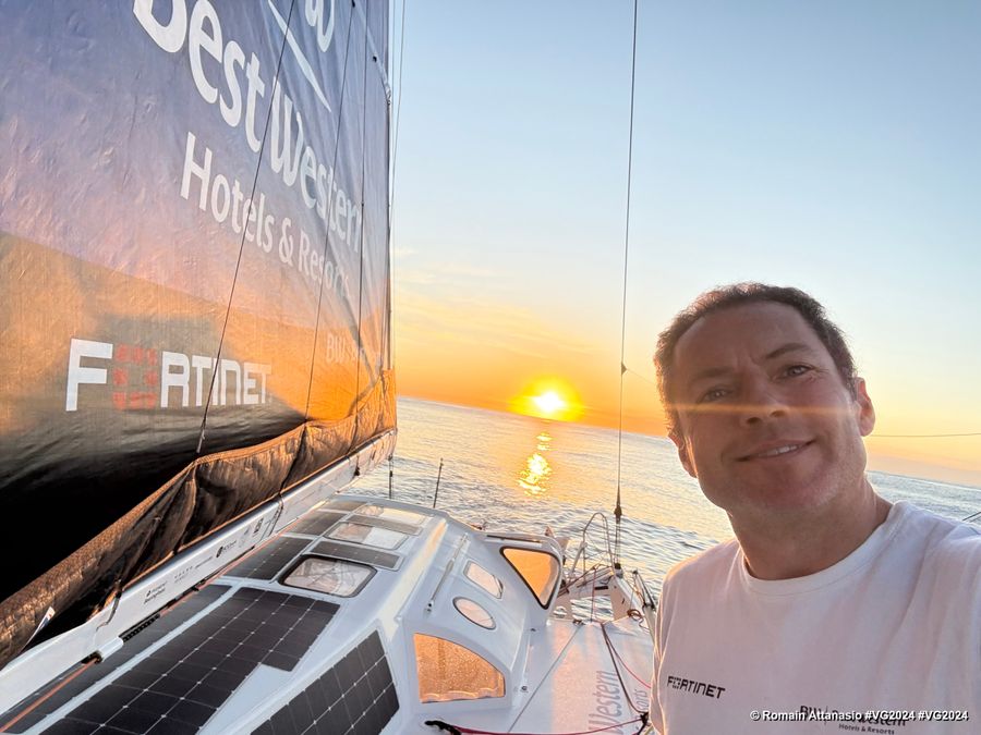 Photo sent from the boat Fortinet - Best Western during the Vendee Globe sailing race on January 09, 2025. Photo credit: skipper Romain Attanasio