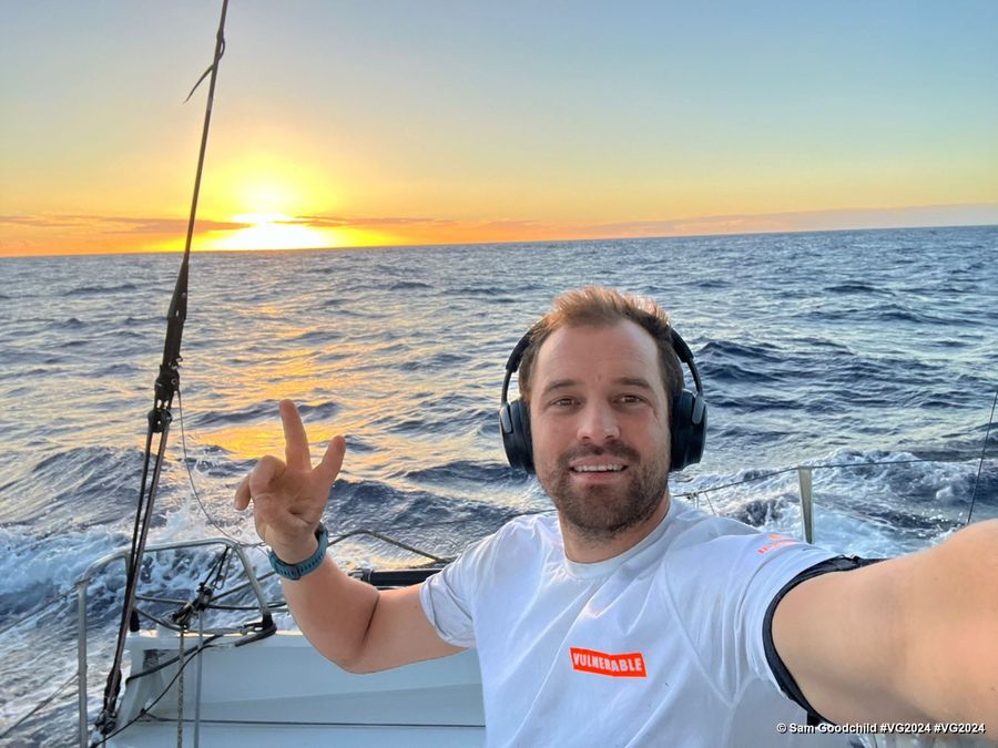 Photo sent from the boat VULNERABLE SG during the Vendee Globe sailing race on January 17, 2025. Photo credit: skipper Sam Goodchild