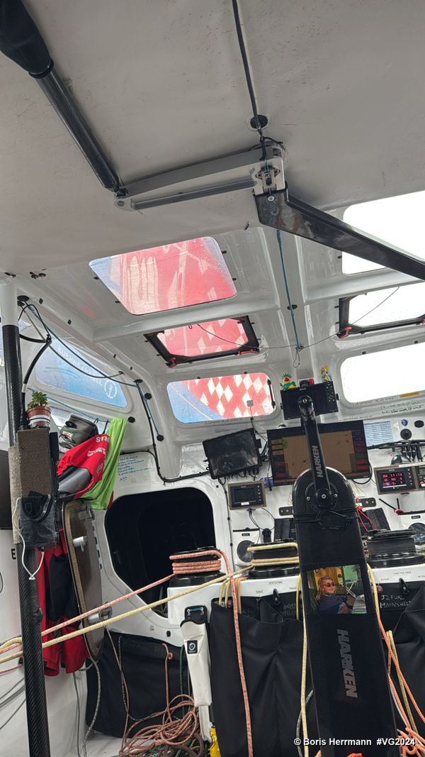 Photo sent from the boat Malizia - Seaexplorer during the Vendee Globe sailing race on January 25, 2025. Photo credit: skipper Boris Herrmann