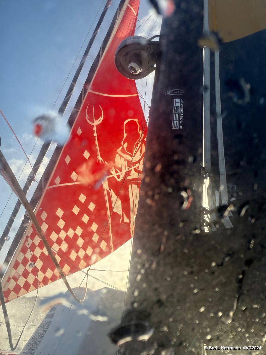 Photo sent from the boat Malizia - Seaexplorer during the Vendee Globe sailing race on January 28, 2025. Photo credit: skipper Boris Herrmann