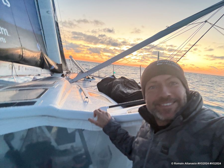 Photo sent from the boat Fortinet - Best Western during the Vendee Globe sailing race on February 02, 2025. Photo credit: skipper Romain Attanasio