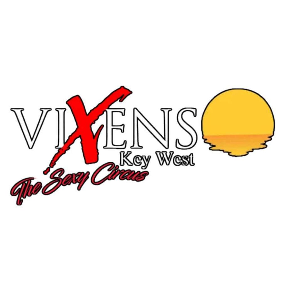 The Vixens Key West logo, your ticket to free entry at race week parties