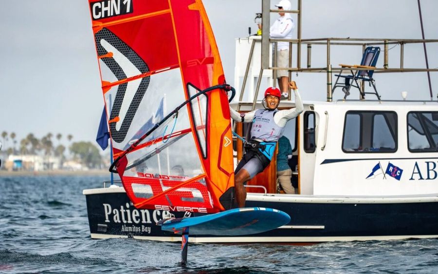 LA28 venue hosts iQFOiL and kite title showdown in light winds, 18 July 2026