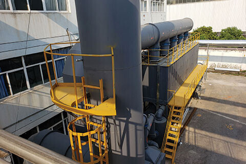Exhaust filtration system installed at the WinTech boat factory